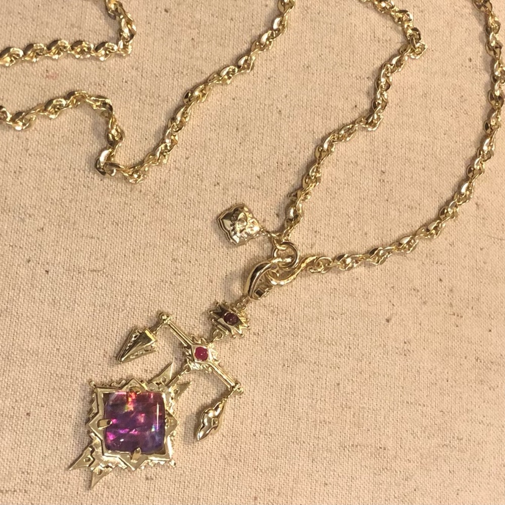 Kendra Scott Cass Long Gold Pendant Necklace